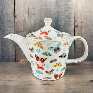 Chelsea Bistro Fine Porcelain Buttery Design Teapot Tea Pot Carafe Ceramic W Lid